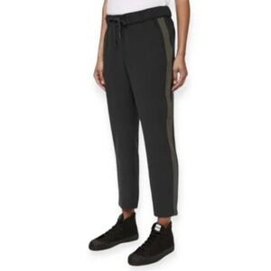 Lululemon On The Fly Pant Woven Track Stripe Black Green 8